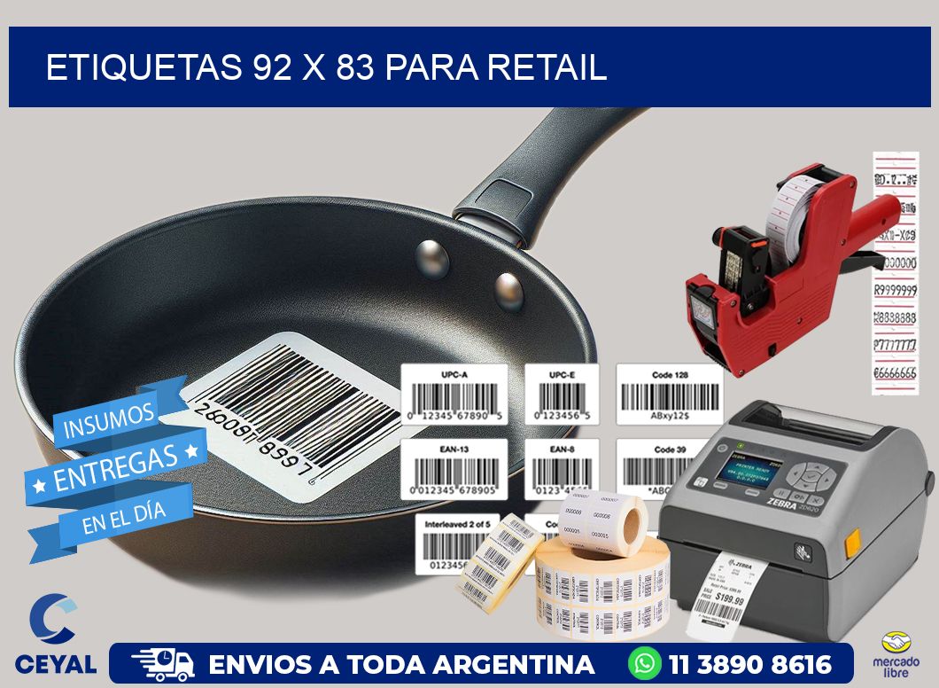 ETIQUETAS 92 x 83 PARA RETAIL