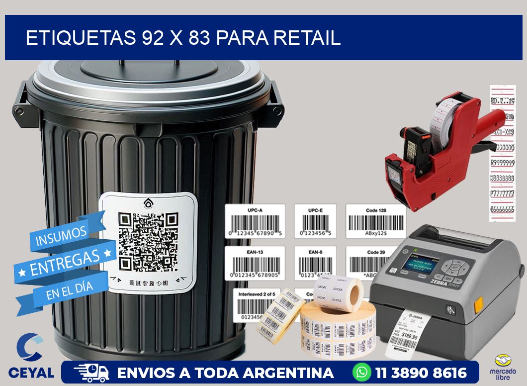 ETIQUETAS 92 x 83 PARA RETAIL