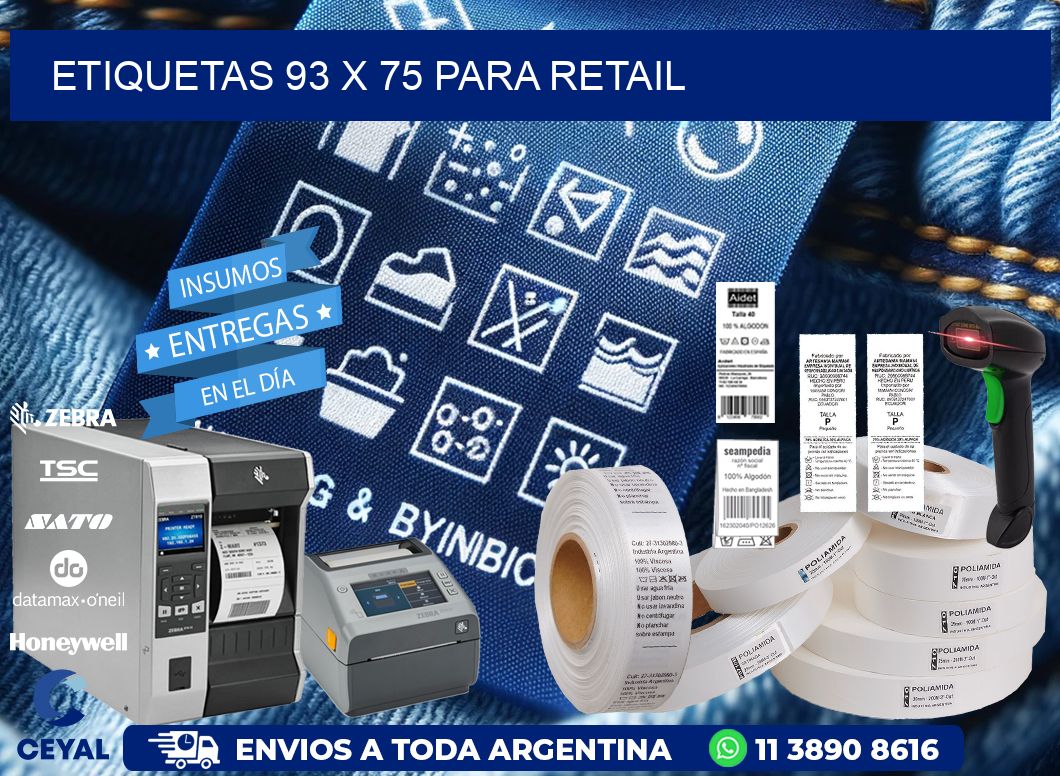 ETIQUETAS 93 x 75 PARA RETAIL