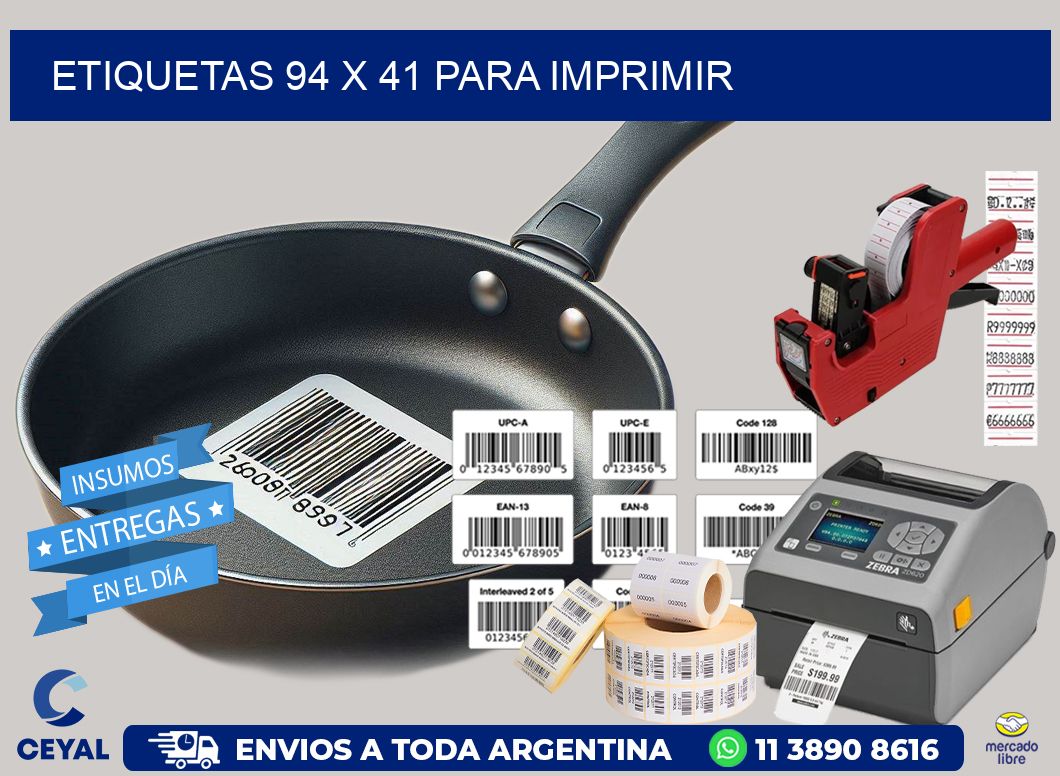 ETIQUETAS 94 x 41 PARA IMPRIMIR
