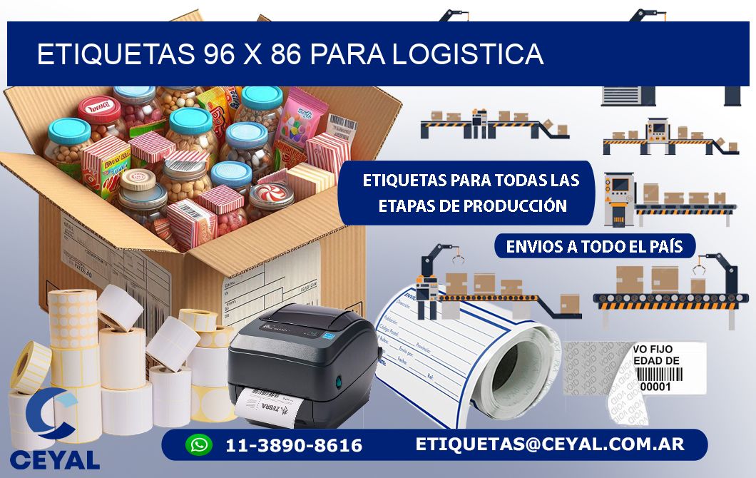 ETIQUETAS 96 x 86 PARA LOGISTICA