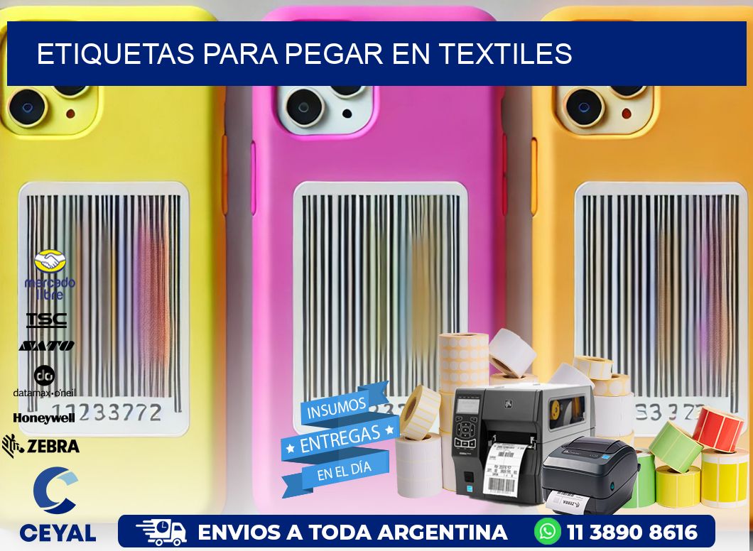 ETIQUETAS PARA PEGAR EN TEXTILES