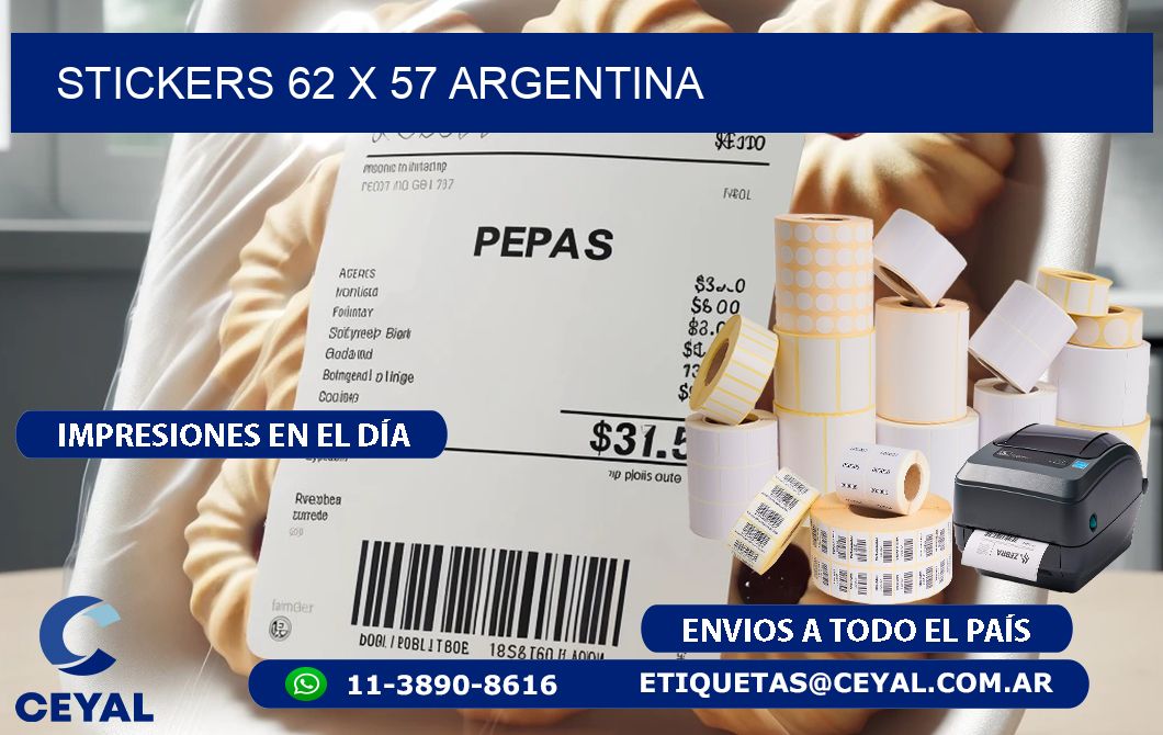STICKERS 62 x 57 ARGENTINA