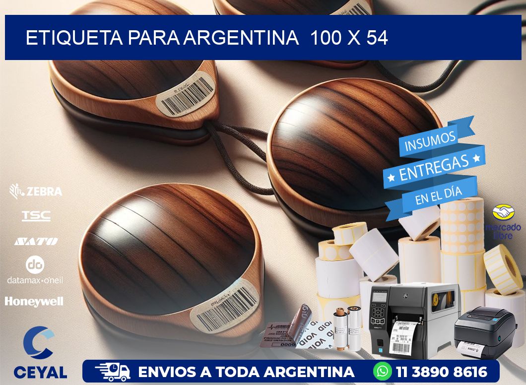 etiqueta para Argentina  100 x 54