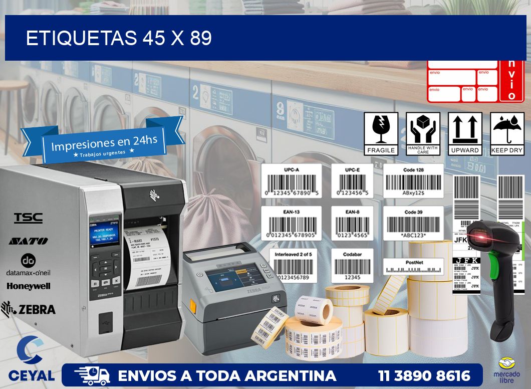 etiquetas 45 x 89