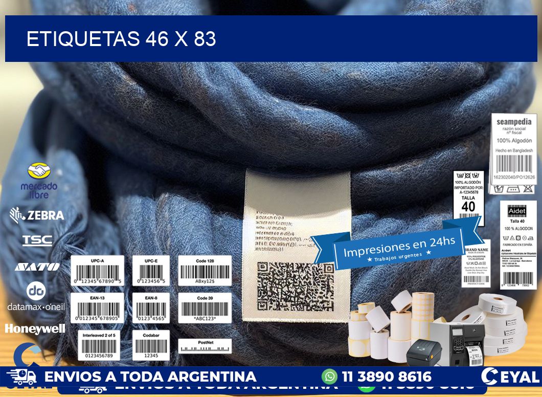 etiquetas 46 x 83