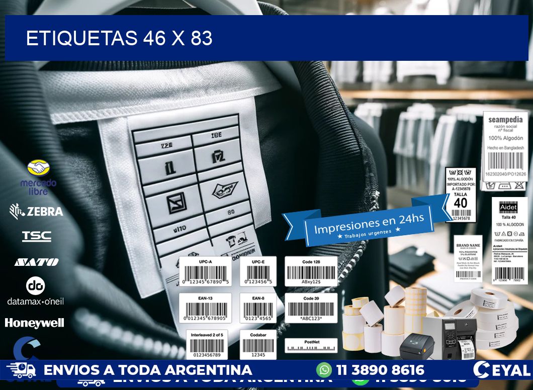 etiquetas 46 x 83
