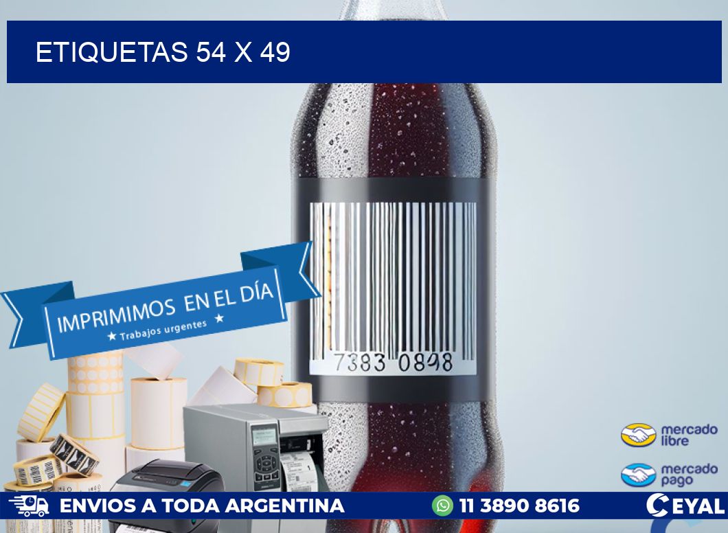 etiquetas 54 x 49