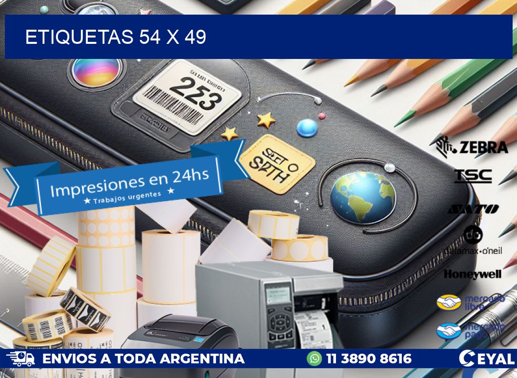etiquetas 54 x 49