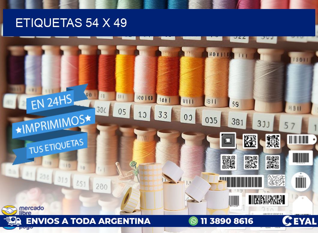 etiquetas 54 x 49