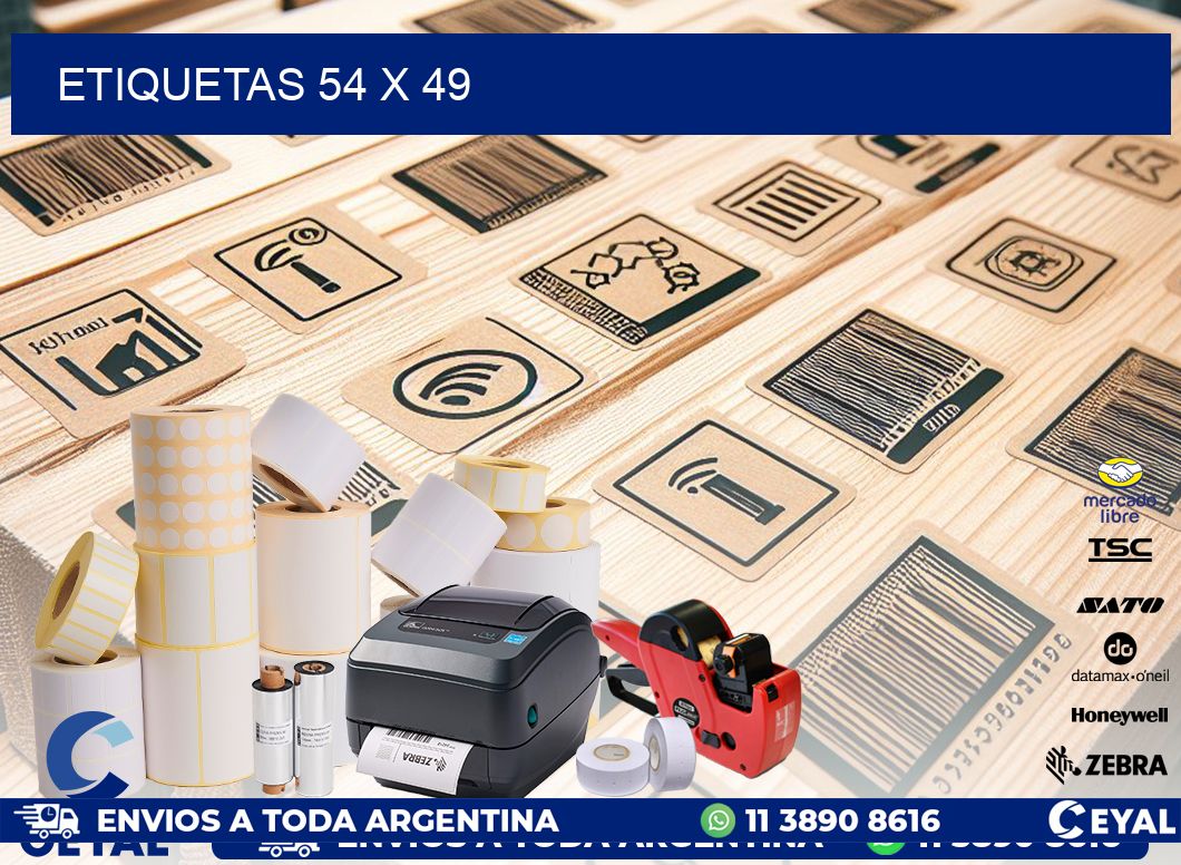 etiquetas 54 x 49