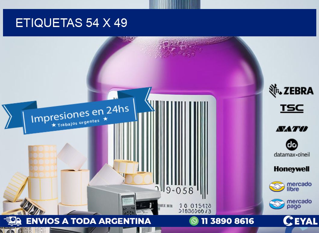 etiquetas 54 x 49