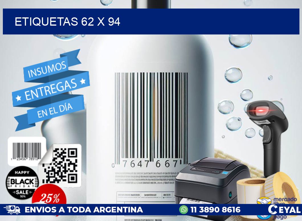 etiquetas 62 x 94