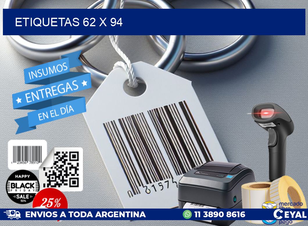 etiquetas 62 x 94