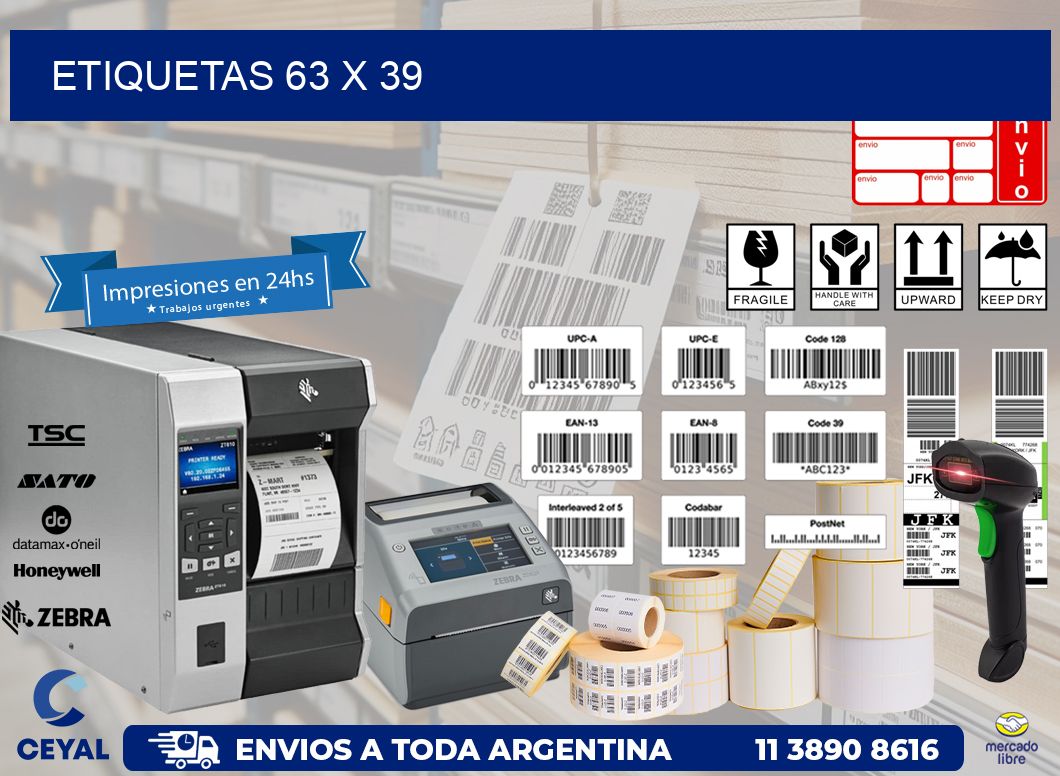etiquetas 63 x 39