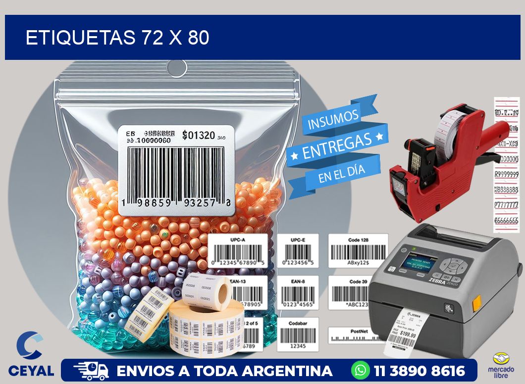 etiquetas 72 x 80