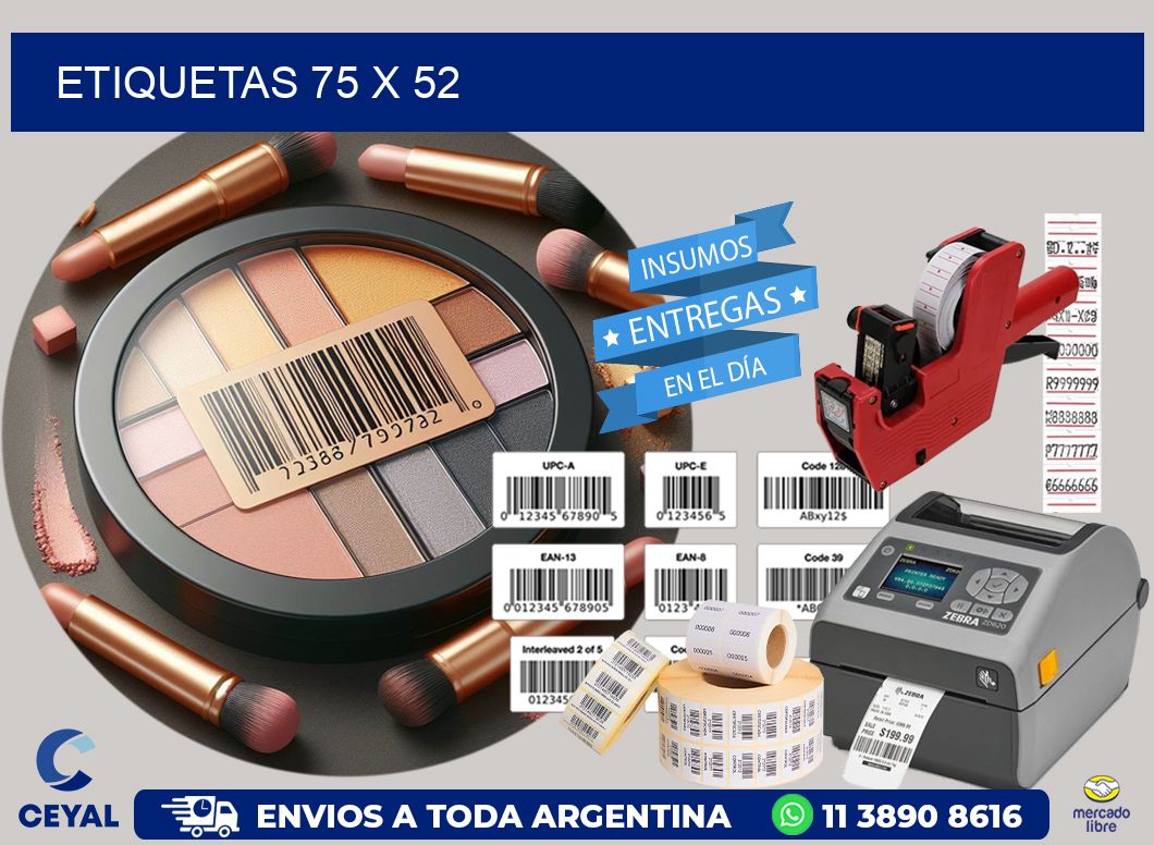 etiquetas 75 x 52