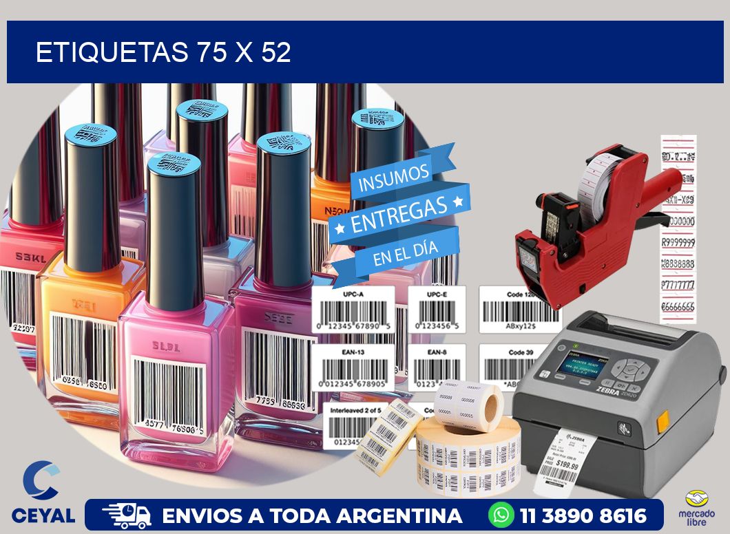 etiquetas 75 x 52