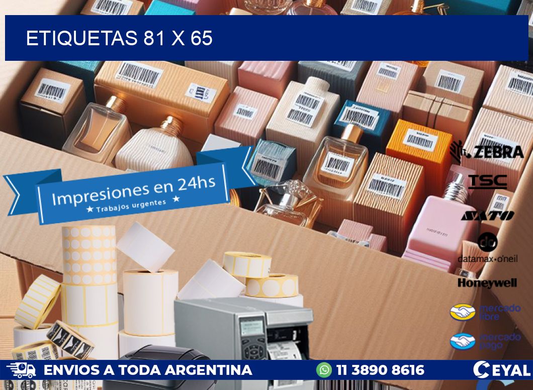 etiquetas 81 x 65