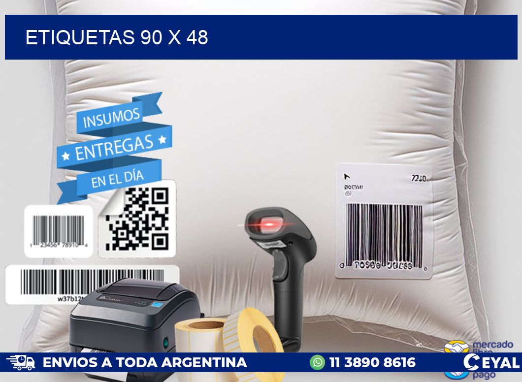 etiquetas 90 x 48