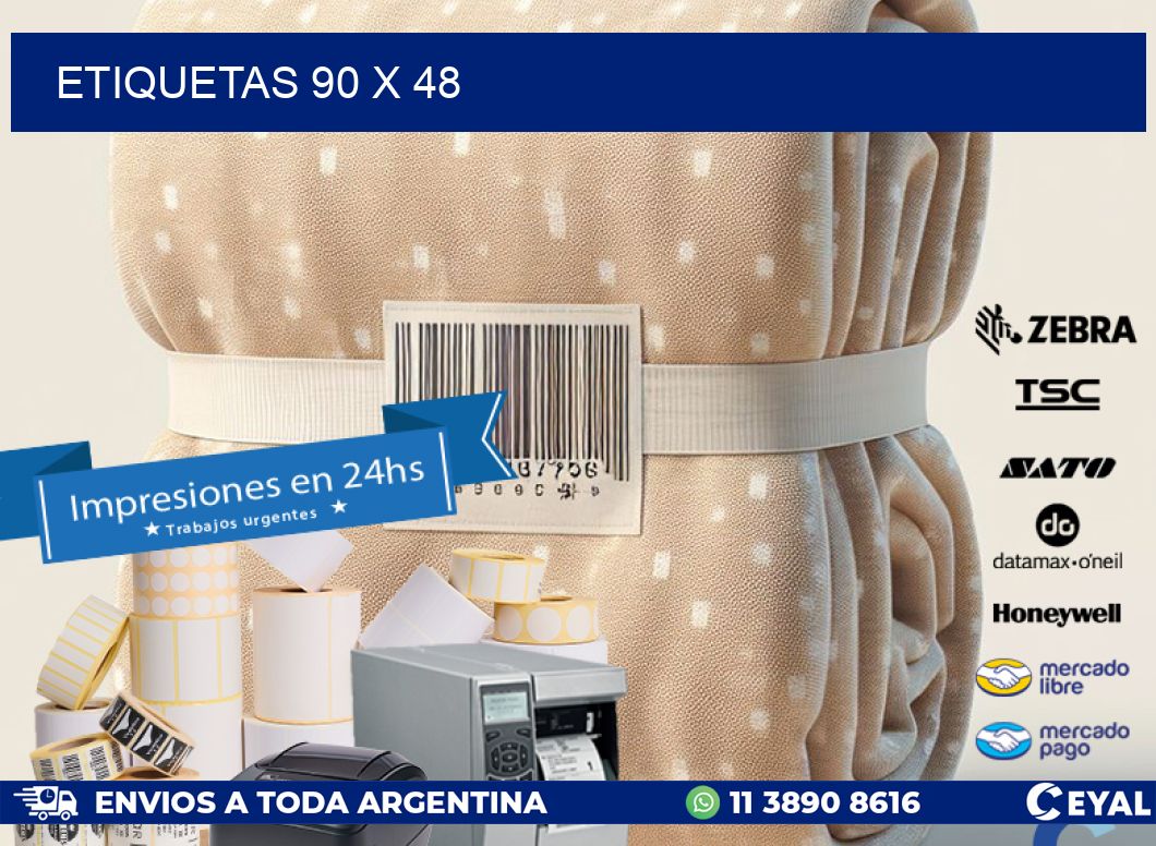 etiquetas 90 x 48