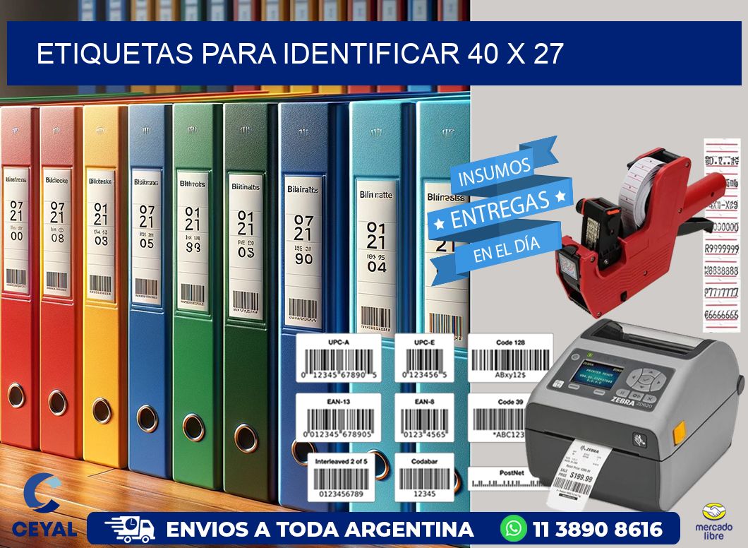 etiquetas para identificar 40 x 27