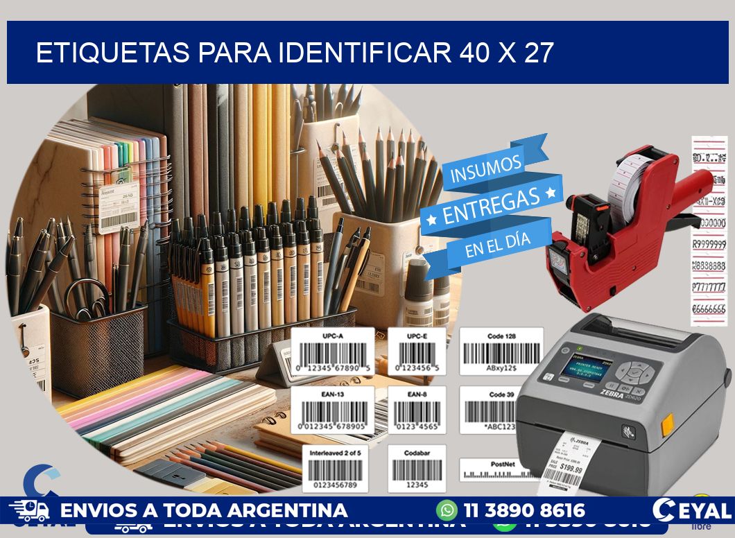etiquetas para identificar 40 x 27