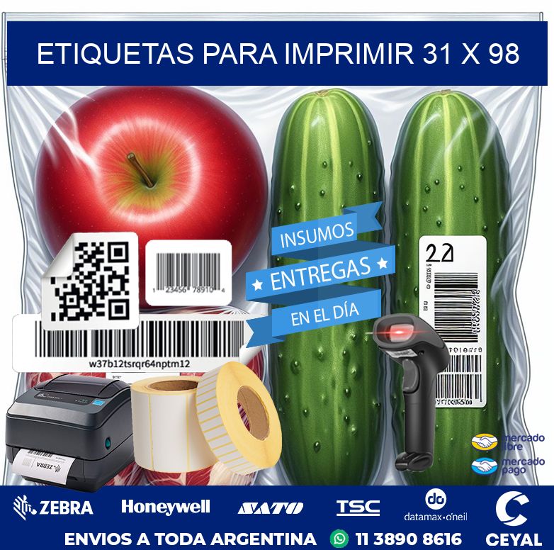 etiquetas para imprimir 31 x 98