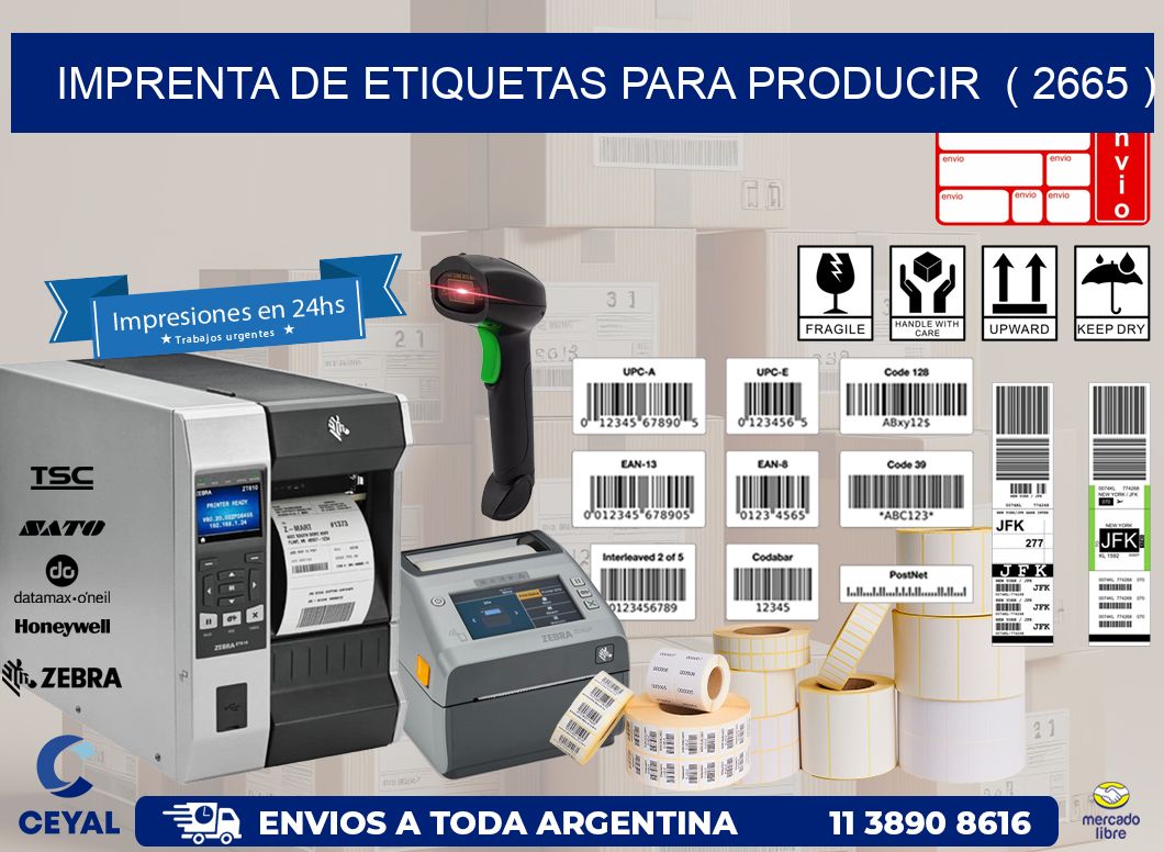 imprenta de etiquetas para producir  ( 2665 )