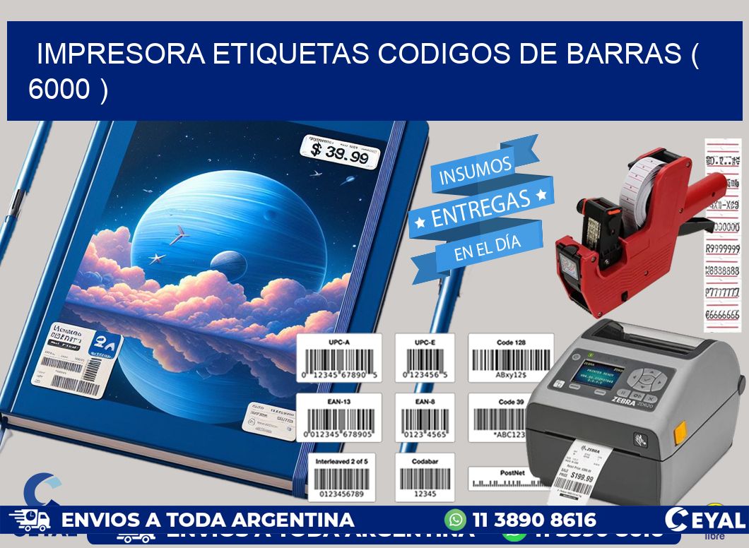 impresora etiquetas codigos de barras ( 6000 )