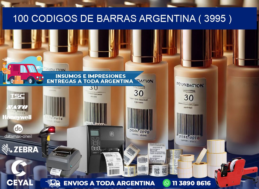 100 codigos de barras argentina ( 3995 )