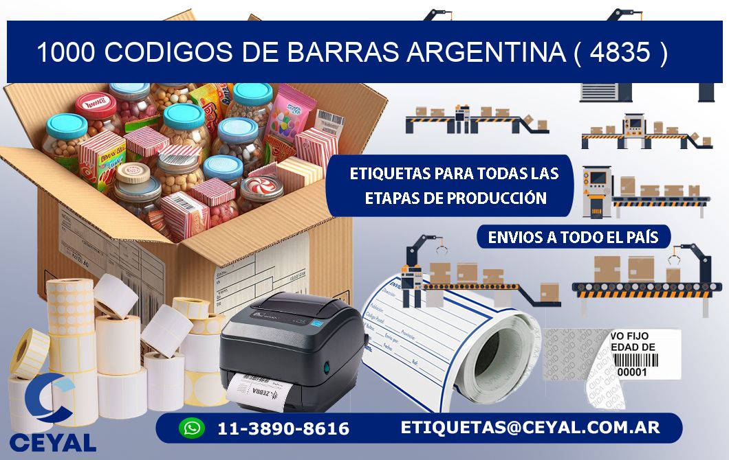 1000 codigos de barras argentina ( 4835 )