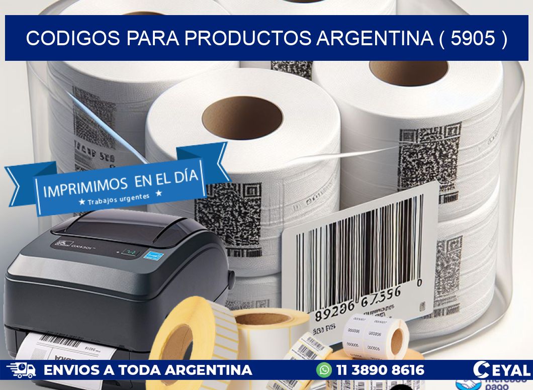 CODIGOS PARA PRODUCTOS ARGENTINA ( 5905 )