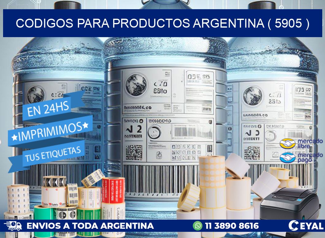 CODIGOS PARA PRODUCTOS ARGENTINA ( 5905 )