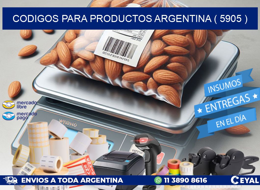 CODIGOS PARA PRODUCTOS ARGENTINA ( 5905 )