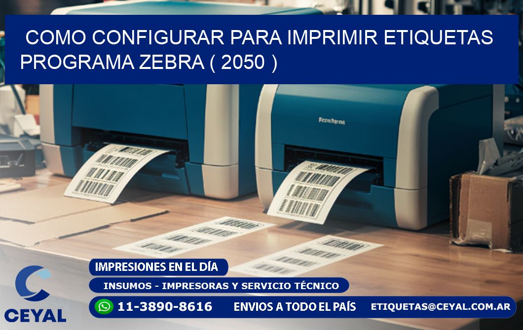COMO CONFIGURAR PARA IMPRIMIR ETIQUETAS PROGRAMA ZEBRA ( 2050 )