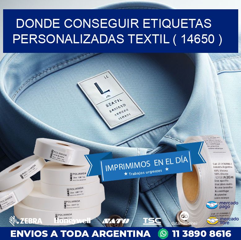DONDE CONSEGUIR ETIQUETAS PERSONALIZADAS TEXTIL ( 14650 )