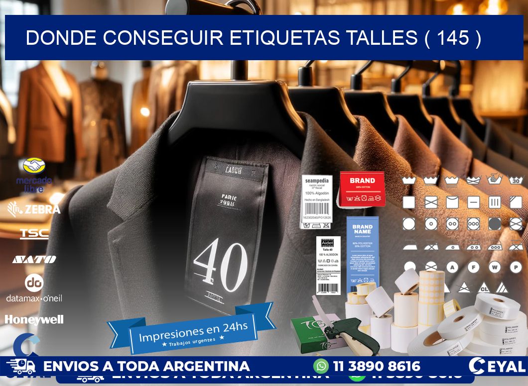 DONDE CONSEGUIR ETIQUETAS TALLES ( 145 )
