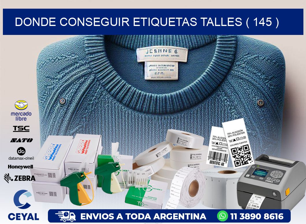 DONDE CONSEGUIR ETIQUETAS TALLES ( 145 )
