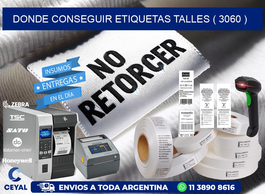 DONDE CONSEGUIR ETIQUETAS TALLES ( 3060 )