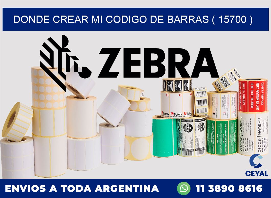 DONDE CREAR MI CODIGO DE BARRAS ( 15700 )