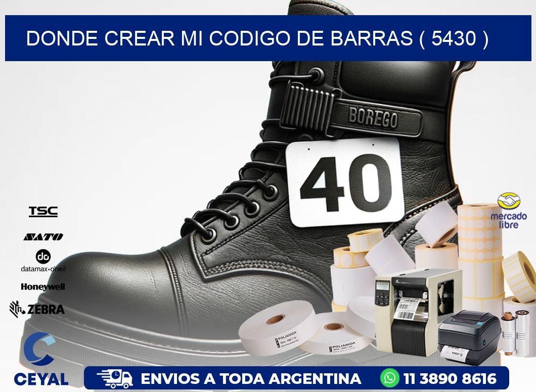 DONDE CREAR MI CODIGO DE BARRAS ( 5430 )