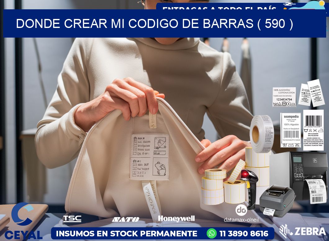 DONDE CREAR MI CODIGO DE BARRAS ( 590 )