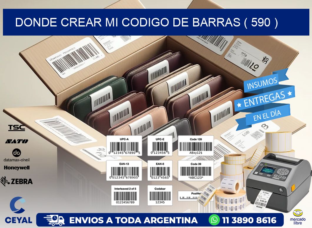 DONDE CREAR MI CODIGO DE BARRAS ( 590 )