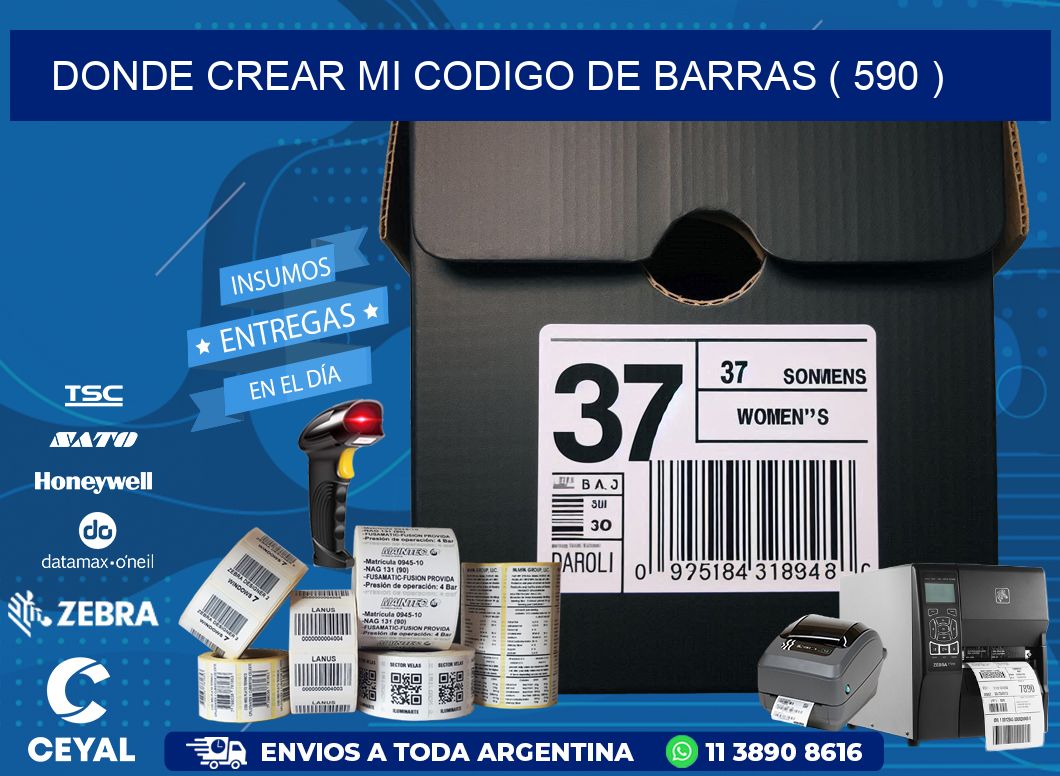 DONDE CREAR MI CODIGO DE BARRAS ( 590 )