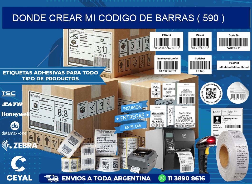 DONDE CREAR MI CODIGO DE BARRAS ( 590 )