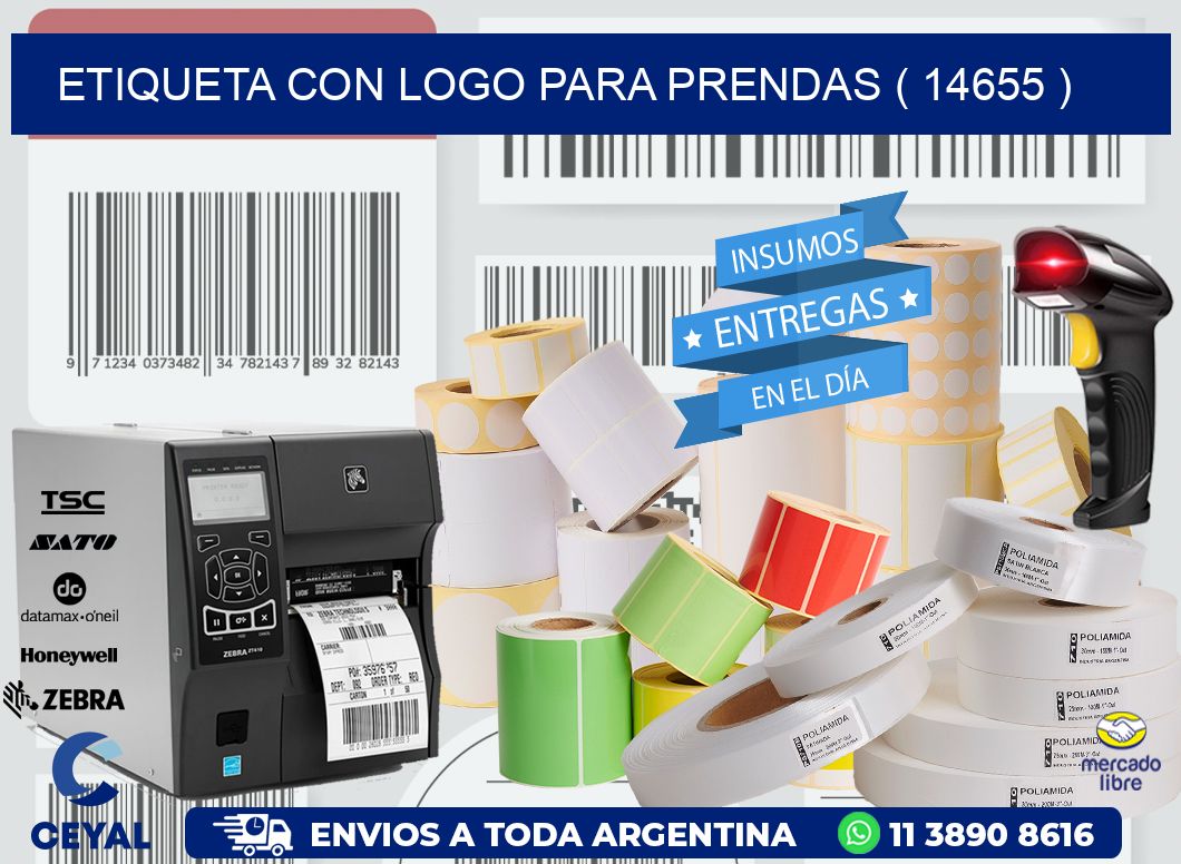 ETIQUETA CON LOGO PARA PRENDAS ( 14655 )