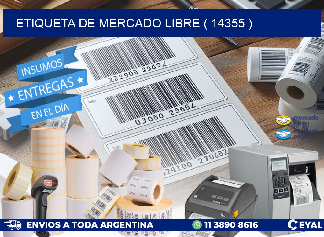 ETIQUETA DE MERCADO LIBRE ( 14355 )