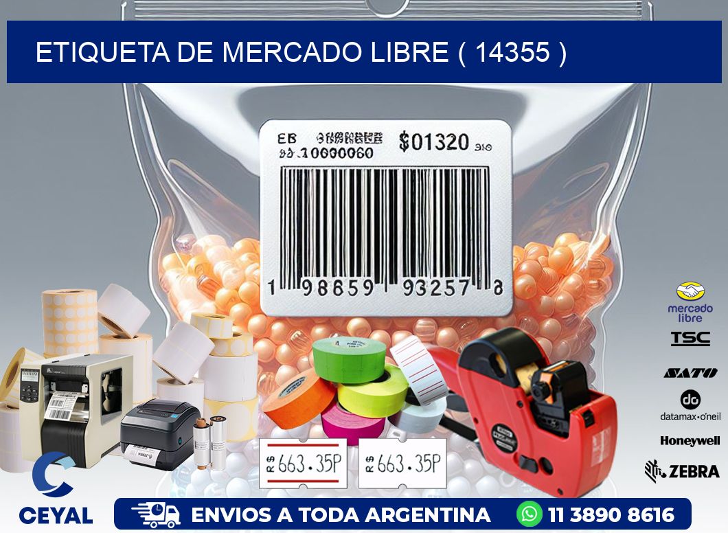 ETIQUETA DE MERCADO LIBRE ( 14355 )