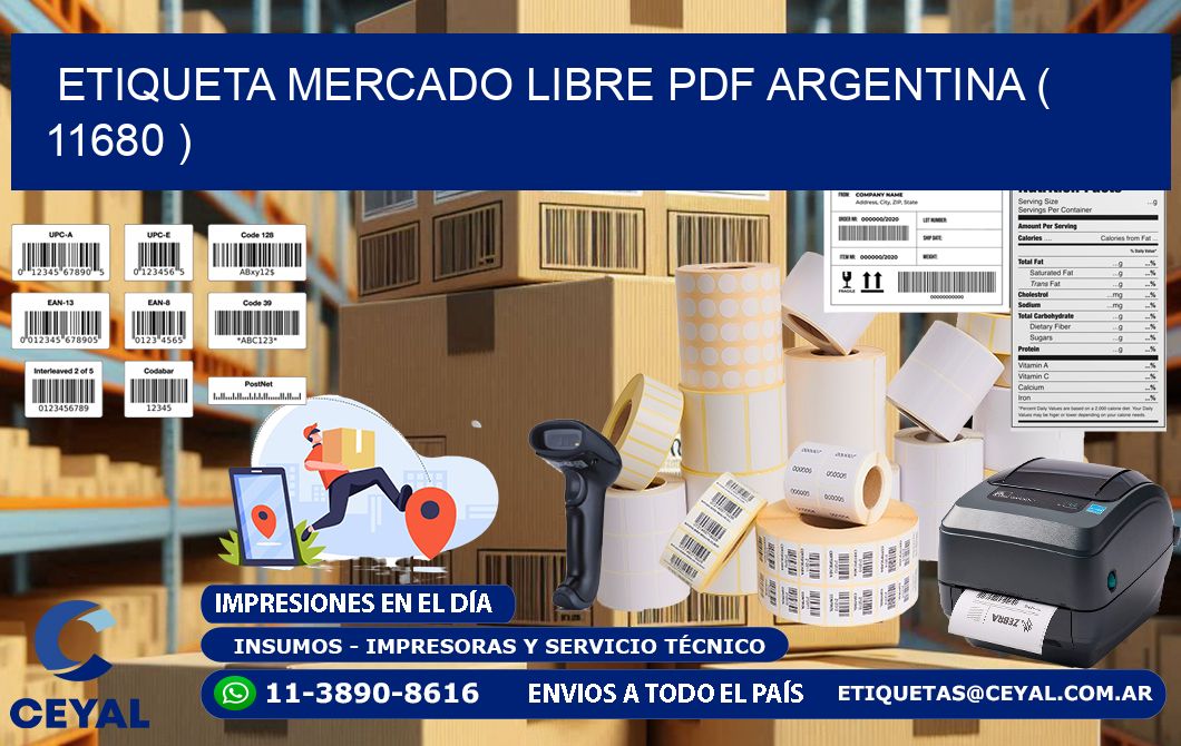 ETIQUETA MERCADO LIBRE PDF ARGENTINA ( 11680 )